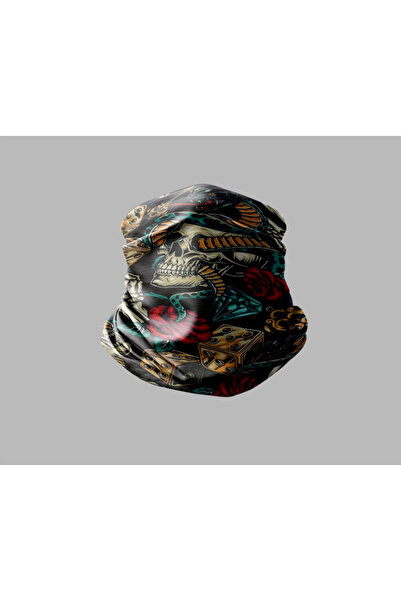 Buffalo قناع راكب الدراجة النارية بتصميم جمجمة للرقبة في الهواء الطلق للجنسين