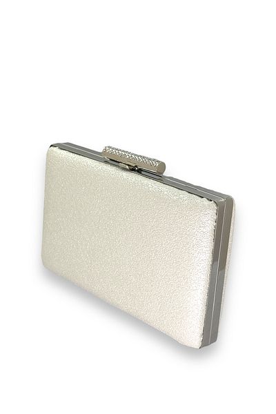 Biçanta Mother of Pearl Εκρού με μοτίβο ματ δερμάτινο μεταλλικό χερούλι Βραδινό φόρεμα Τσάντα βραδινή τσάντα Henna Τσάντα αρραβώνων γάμου