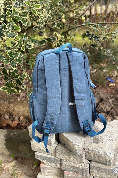 DodoButik Rucsac rezistent la apă, cu buzunare multiple, culoare albastră