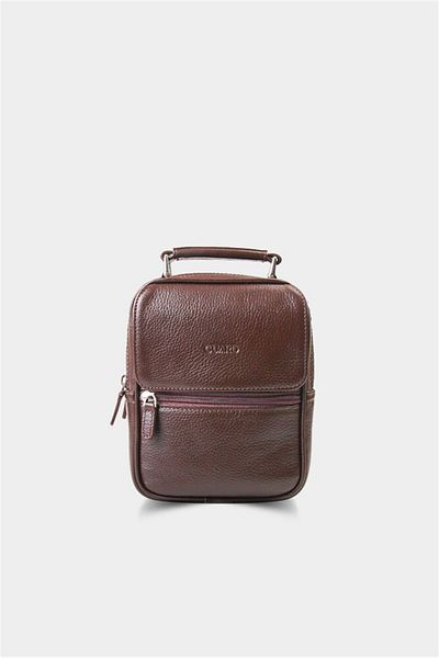 GUARD Small Size Brown Leather Handbag
