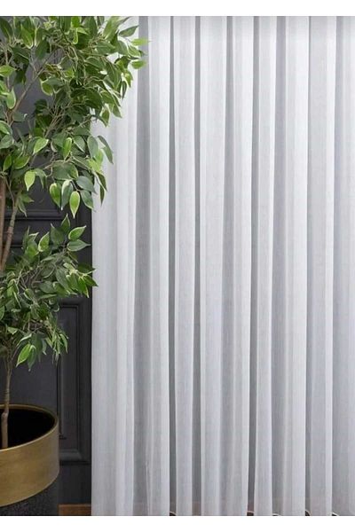ERNGlobal Don't Want to Iron Honeycomb Top Bamboo Pattern Sparse Pleated Tulle Curtain 1x2 Enx Size