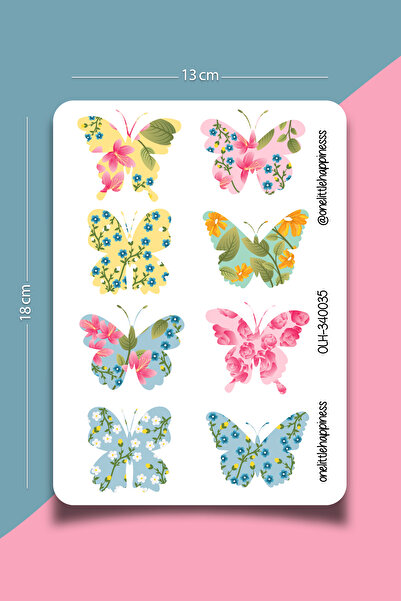 One Little Happiness Set de autocolante cu tema primăverii fluture |   Autoco...