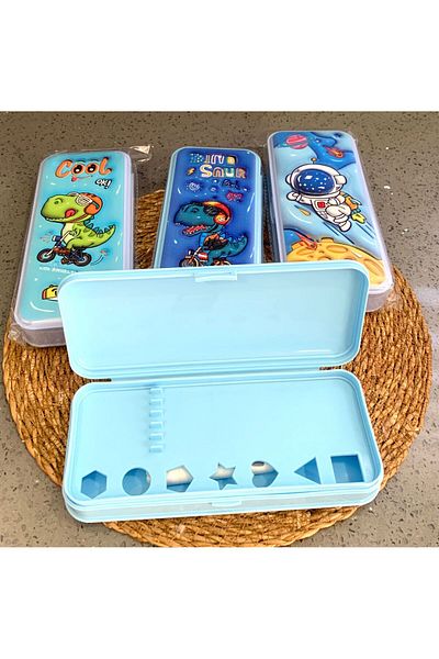 Meyra Accessories 1pcs new model 3D printed matte surface colorful double container pen holder cartoon characters color