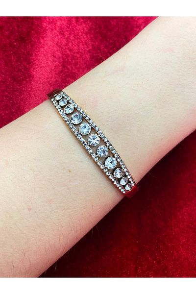 FAYRA ACCESSORIES Diamond Mounted Waterway Handcuffs Bracelet