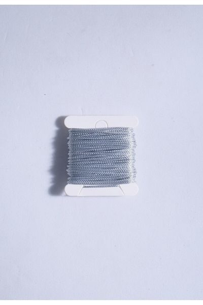 Eskişehir hobi sanat 1 mm 5 μέτρα κορδόνι αλεξίπτωτου Ασημί γκρι Χρώμα Κολιέ Βραχιόλι Κοσμήματα Σχέδιο Κλωστή