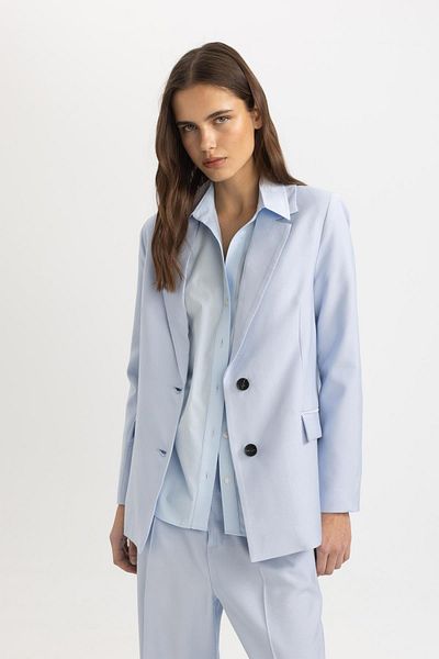 DeFacto Übergroße Jacke mit breiter Passform, Revers-Blazer-Jacke C5028ax24sm