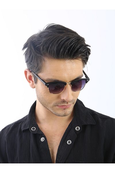 ModaLand Uv 400 Black Men's and Women's Sunglasses