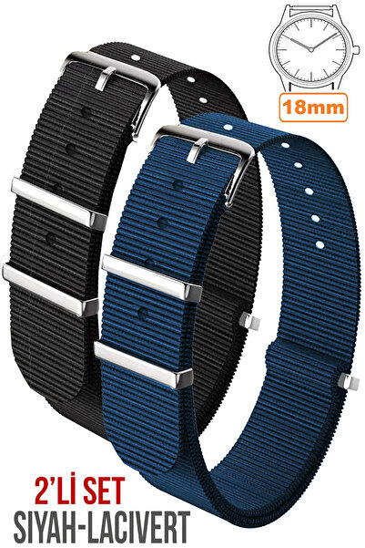 COBRA 18mm Fossil-Welder-Casio-Seiko-Omega-Armani Saat Uyumlu Nato Tekstil Ku...