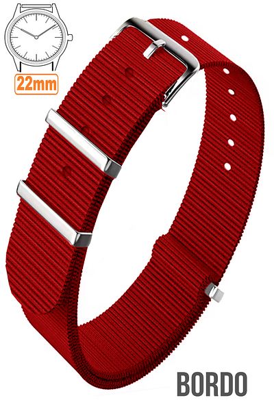 COBRA ساعة Fossil-Welder-Casio-Seiko-Omega-Armani متوافقة مع حزام نسيج ناتو مقاس 22 مم - NTTEK22