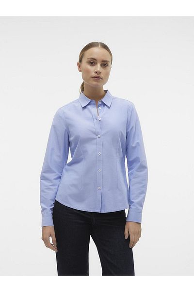 Vero Moda Slim-Fit-Hemd mit Kragen, Ärmelbündchen und Knopf-Hemd