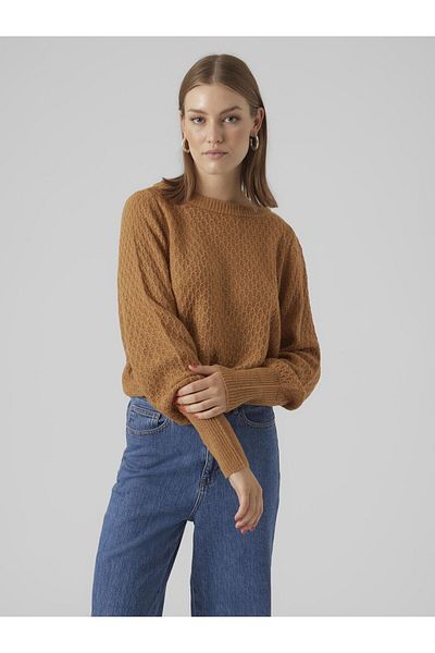Vero Moda Strickpullover VMWAFFY LS KAYIK YAKA BLUZ REP EXC
