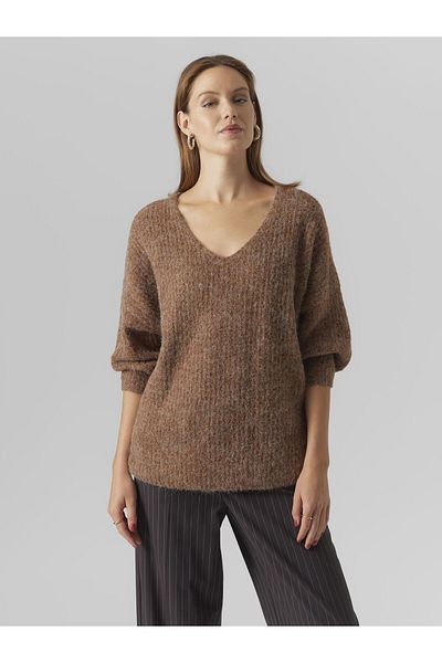 Vero Moda Strickpullover VMJULIE 7/8 V YAKA BLUZ GA REP EXC