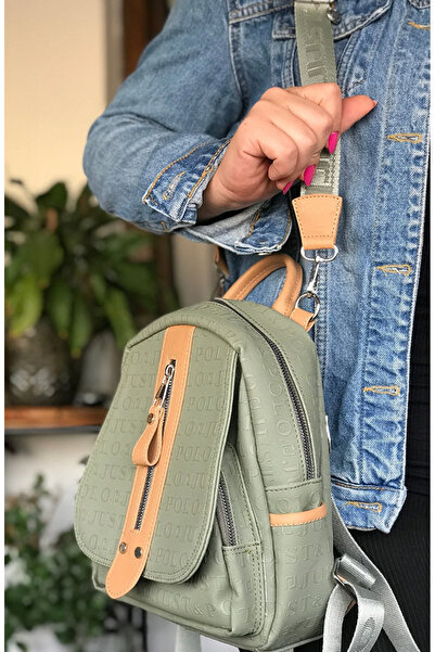Just Polo 4058-Green Tan Backpack