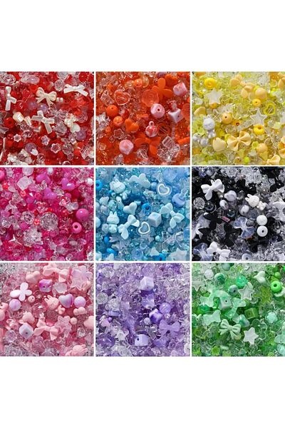 Choice (20G) Acrylic Cute Cherry Bear Rabbit Square Beaded Diy Mobile Phone Chain Necklace Cartoon Acces...