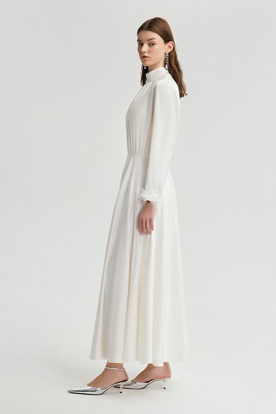 TOUCHE PRİVE OTRIS DETAILED SATIN DRESS