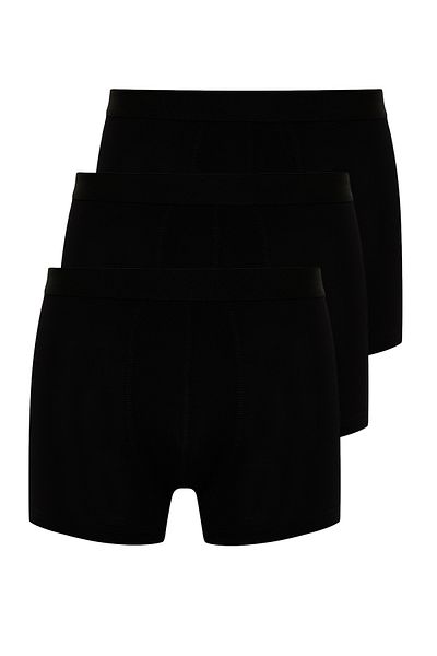 Trendyol Collection Βασικό σετ μπόξερ μαύρο μπαμπού 3 τεμαχίων - TMNSS24BX00009