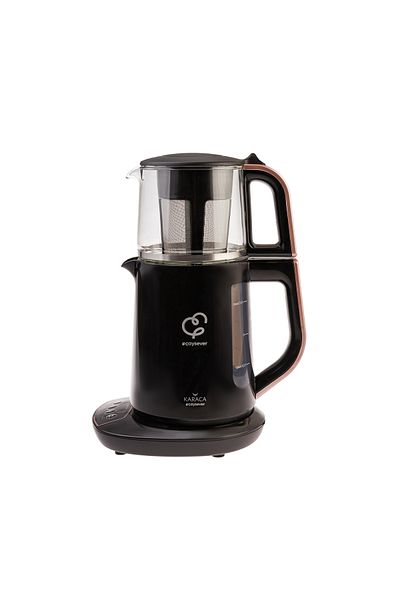 Karaca Caysever Sprechender Teekocher Rosegold Elektrisch Kupfer, 1700 W, Türkische Teekanne