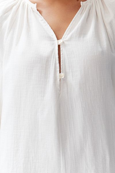 Trendyol Collection Weißer Overall aus gewebtem Musselin aus 100 % Baumwolle TBESS24TU00000