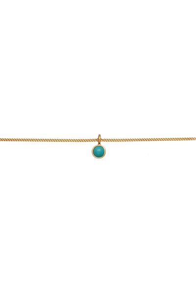 ELLI Halskette Choker Solitär Howlith Türkis 925 Silber