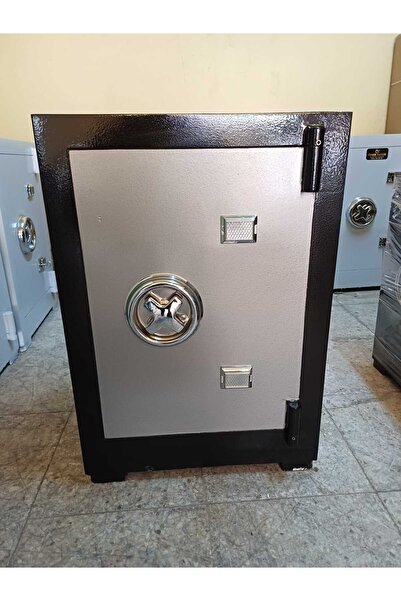 ömer faruk Yangına Dayanıklı 65 Cm Çelik Para Kasası Siyah Gri