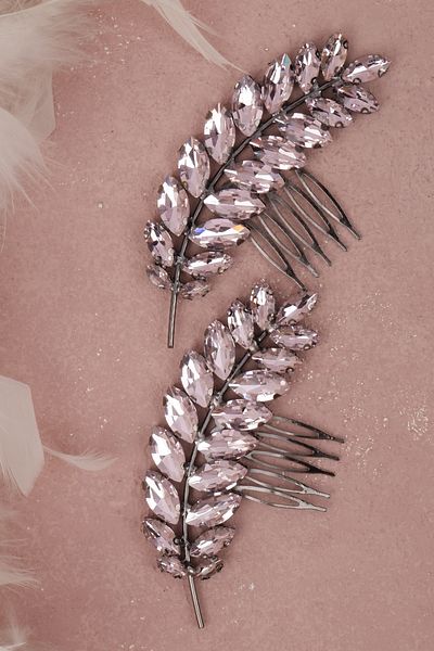 Hayalperest boncuk Model Panna elegantní svatební svatební vlasový doplněk Svatební svatební a vlasový doplněk henna růžový