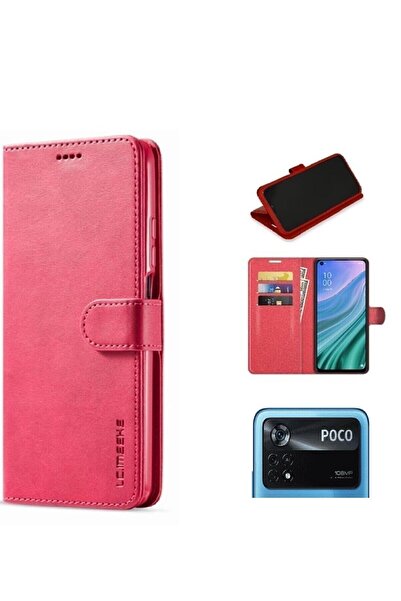 BGAKSESUAR Xiaomi Poco X4 Pro 5g Uyumlu Cüzdanlı Ve Kapaklı Kılıf