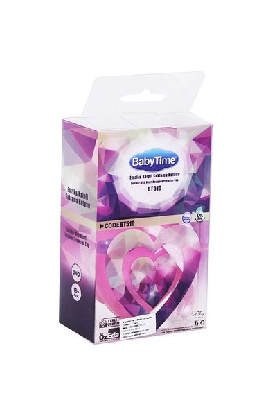 Babytime Pacifier No. 3 and Heart Storage Box +18 Months (Pink)