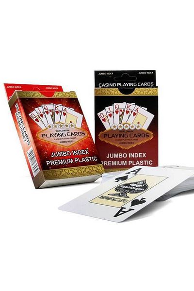GENC DIJITAL BASKI Jumbo Plastic Card Playing Cards 100% Plastic Premium Jumbo Index
