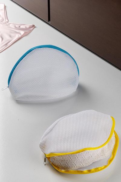 Hayveys 2-Piece Bra Underwear Socks Washing Net Zippered White Bag