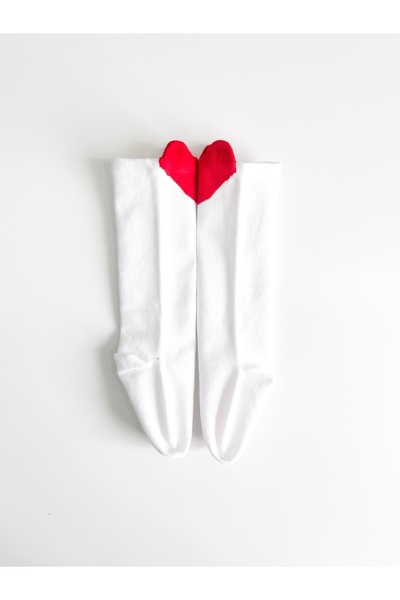 COOLMINIES Baby Girl Kids Red Heart Detailed Socks