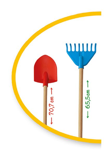 DOLU OYUNCAK Red-Blue Rake and Shovel Set of 2