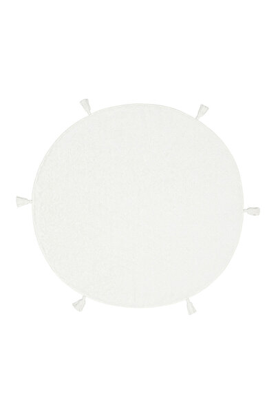 Eko Halı Cotton Boon XW CBN Plain White Q Yıkanabilir, Kaymaz Tabanlı, Natura...