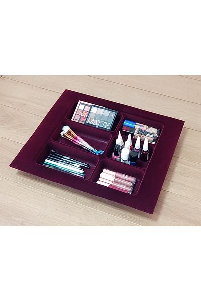 NETAKS Makeup Organizer Drawer Inside Jewelry Organizer Box Plum 40x45 Jewelry Accessory Organizer