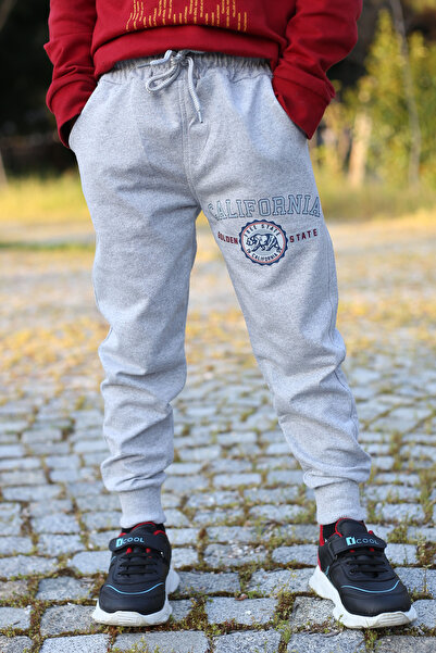 Kividen بدلة رياضية للأولاد من كاليفورنيا جولدن ستيت مطبوعة بجيب 2 حبال من القماش ومضلع للركض