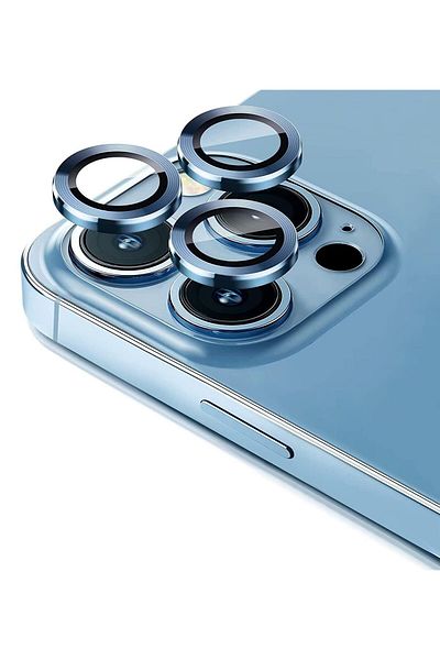 EVAX عدسة معدنية لهاتف Iphone 13 Pro Max / Iphone 13 Pro - مجموعة عدسات واقية للكاميرا مكونة من 3 قطع
