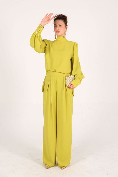 Melike Tatar Oil Green Crepe Basic Set 32-2004