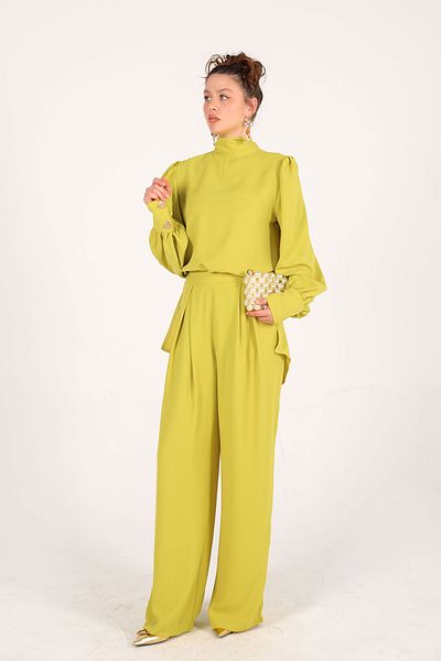 Melike Tatar Oil Green Crepe Basic Set 32-2004