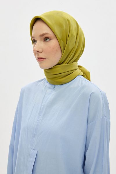 Mira İpek Σειρά κασκόλ Dama Jacquard