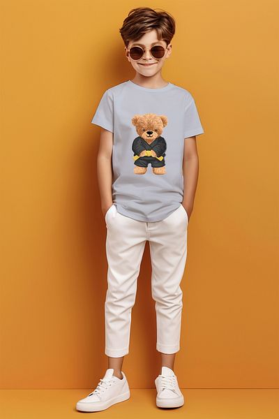 ADABEBEK Μπλουζάκι για αγόρι με στάμπα Karate Bear