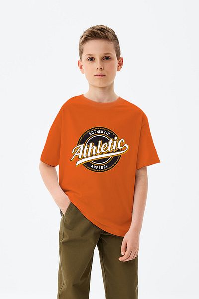ADABEBEK Athletic Printed Logo Boys' T-Shirt