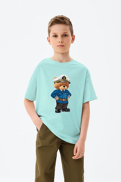 ADABEBEK Μπλουζάκι για αγόρι με στάμπα Captain Tedy Bear