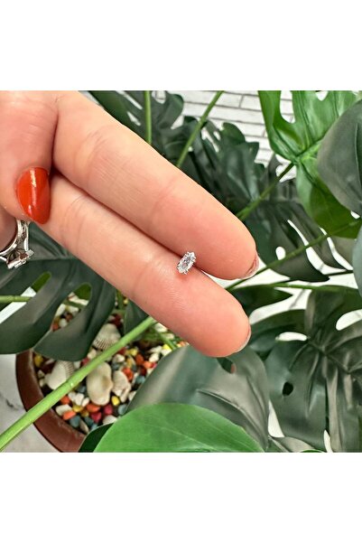 Liva Cerrahi Çelik Taşlı Piercing Labret Kulak Conch Forward Helix Kıkırdak Tragus Küpe