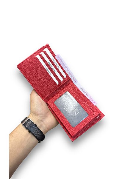 Roan Vegan Leather Men's Wallet!9 Card Pockets, Transparent ID Sections Paper Money Pocket and Surplus