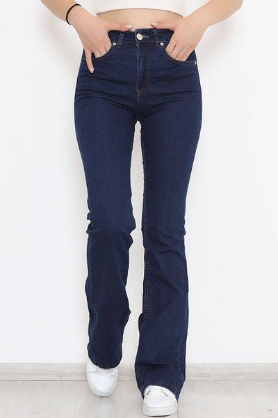 Tref Jeans Ngbutika Geenzmanifacture - Pantaloni de blugi spanioli din lycra bleumarin cu talie înaltă