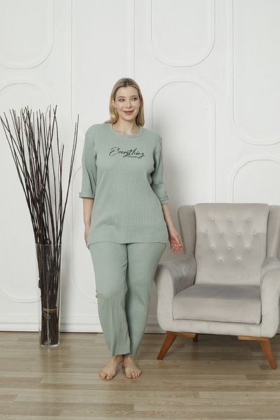 FAMES PİJAMA Plus Size Summer Pajama Set