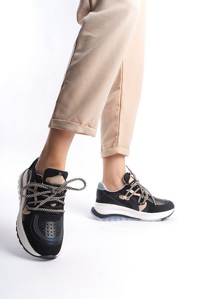 MARSEDO Pantofi sport casual Riva, cu talpă înaltă, transparentă, cu șireturi