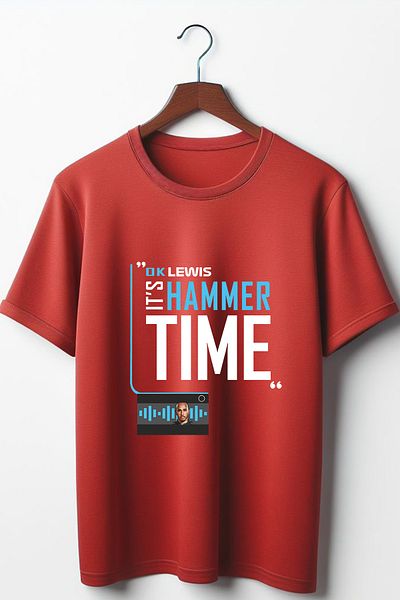 Vordevia Lewis Hamilton Hammer Time Printed Red Oversize T-shirt