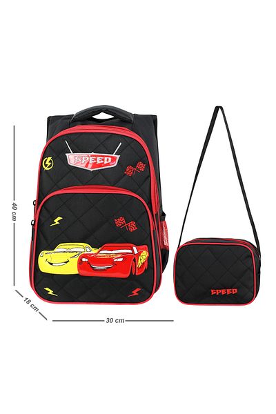 Waddell Rucsac și cutie de prânz pentru școala primară cu broderie auto licențiată