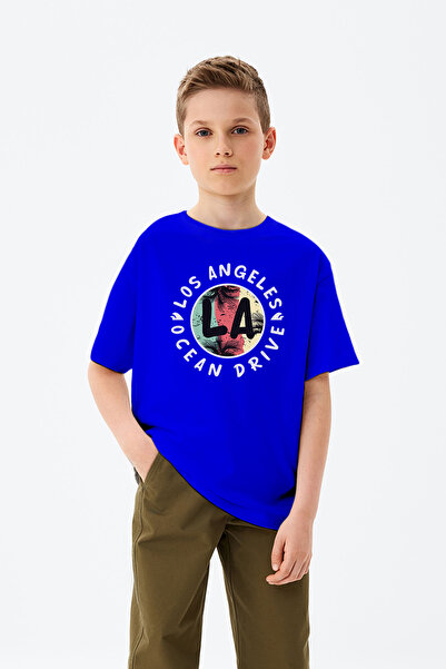 ADABEBEK Los Angeles Ocean Drive Napisano LA Logo Štampano Majica za dečake