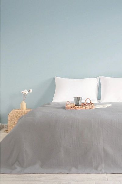 MELONIE Gray Checkerboard Patterned Single Pique - Checkered Hotel Pique 160x230